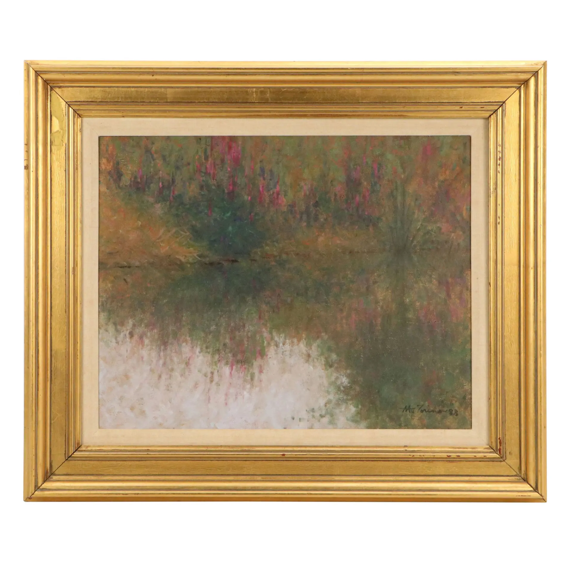 Anthony Michael Autorino Impressionistic Oil Painting "Loosestrife," 1988
