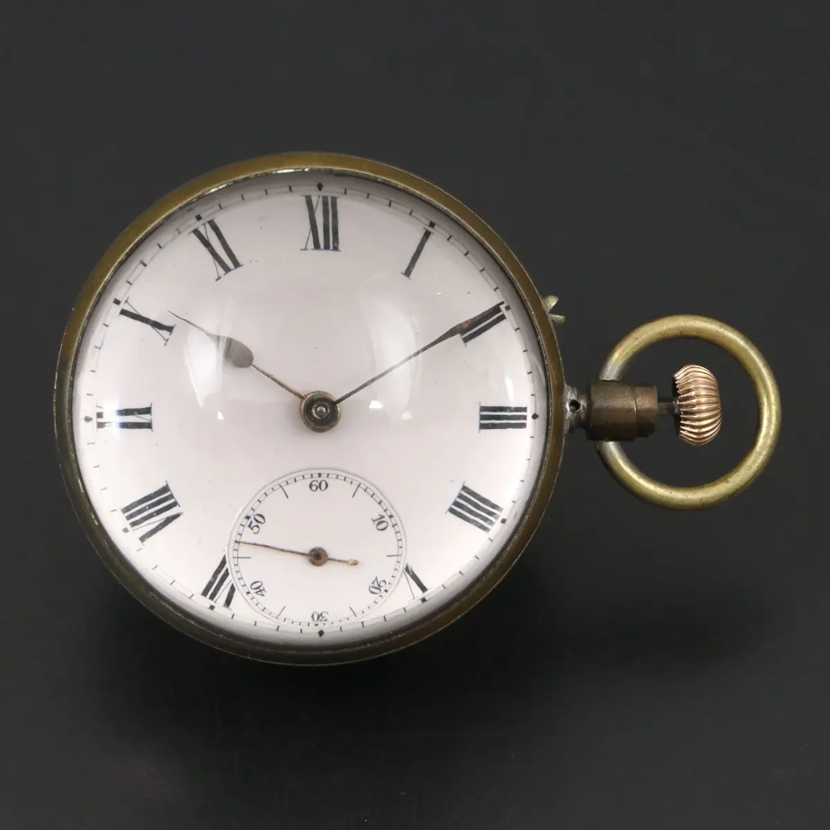 Mid-Century Magnifying Orb Glass Ball Desk Clock