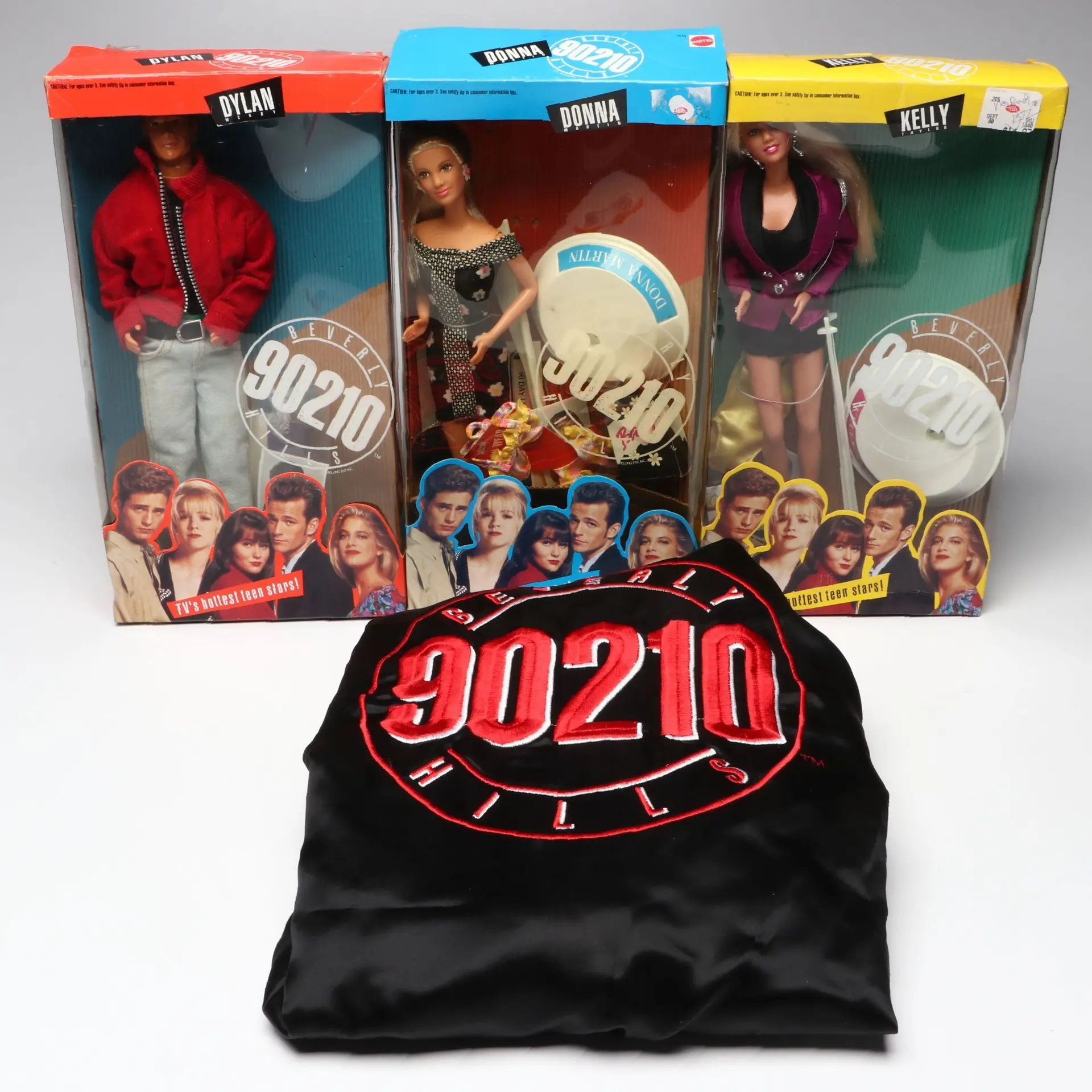 Mattel Beverly Hills 90210 Barbie Dolls with Top Line Bomber Jacket