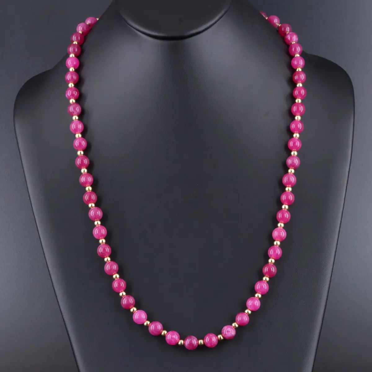Purple Jadeite Bead Necklace