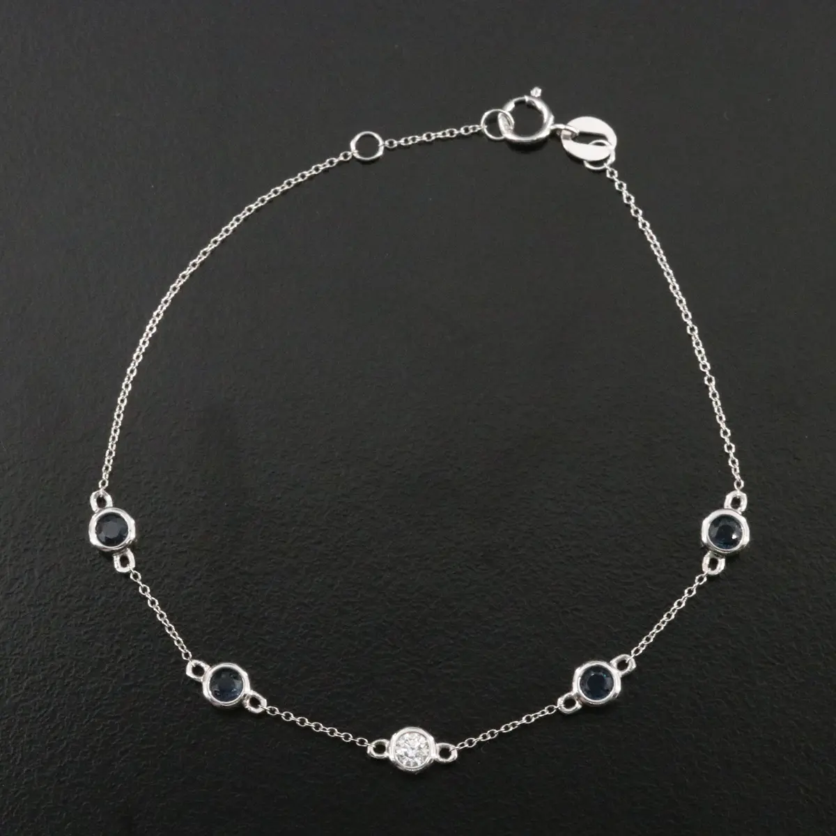 14K Sapphire and Diamond Bracelet