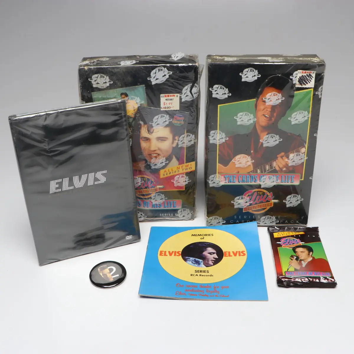 The Elvis Collection Series One and Two Card Packs, DVD and Other Collectibles