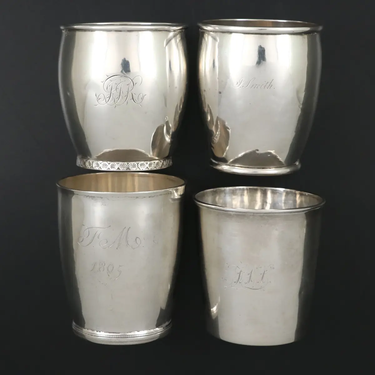 American 800 Silver Cups, Early 19th Century