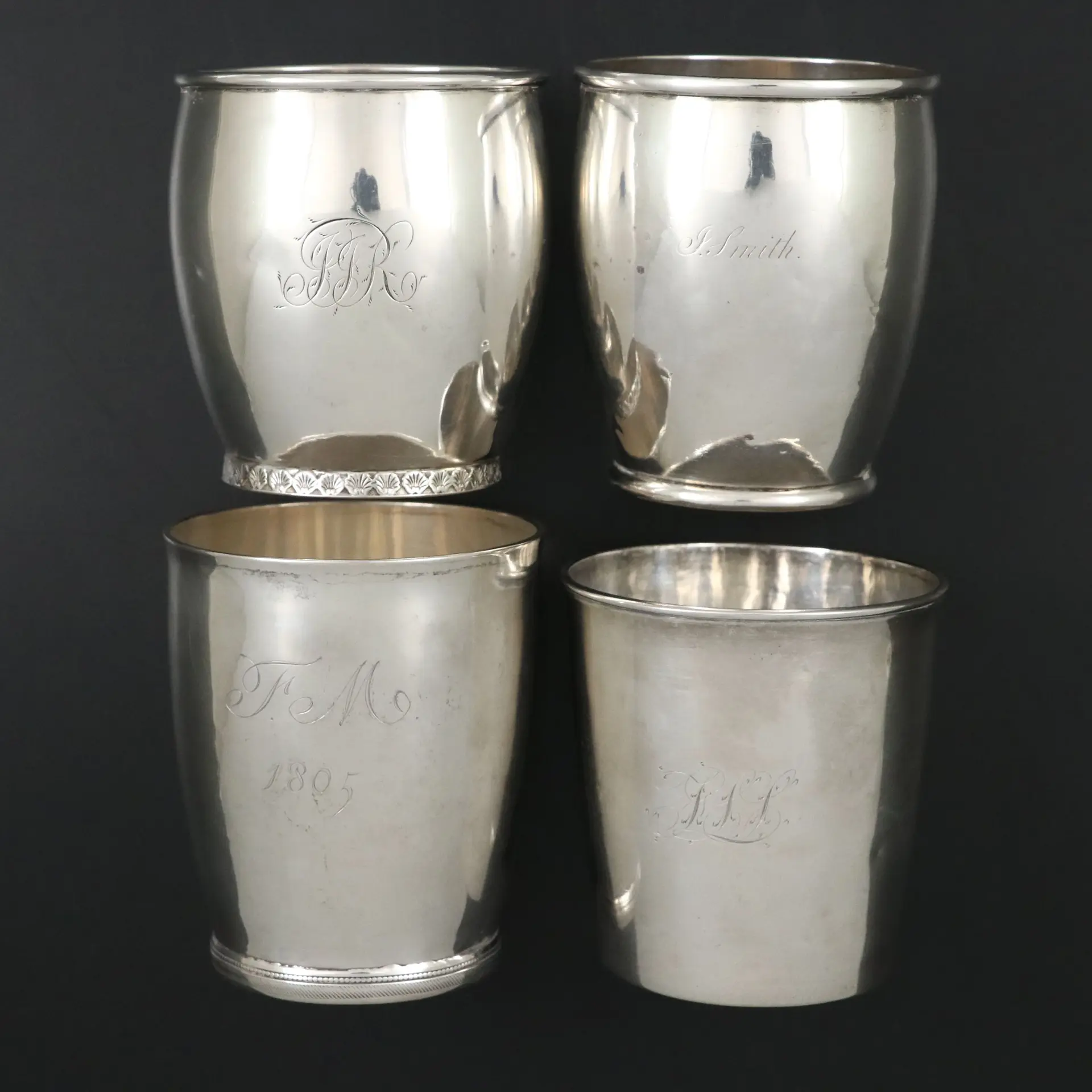 American 800 Silver Cups, Early 19th Century