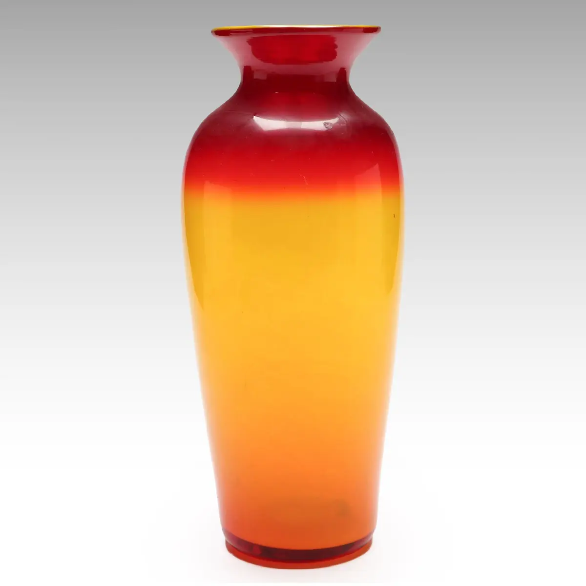Blenko Tequila Sunrise Art Glass Vase
