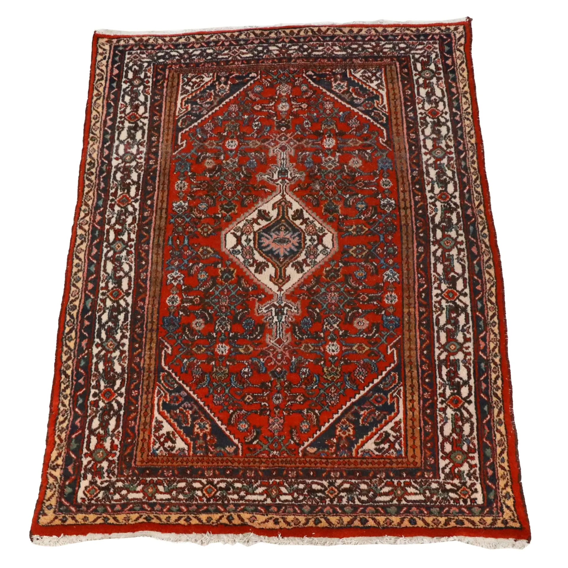 5' x 8'1 Hand-Knotted Persian Hamadan Area Rug