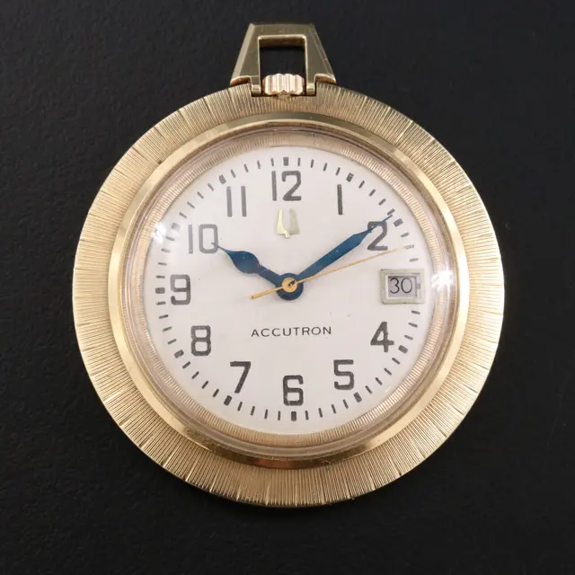 1966 14K Bulova 218 Accutron Pocket Watch