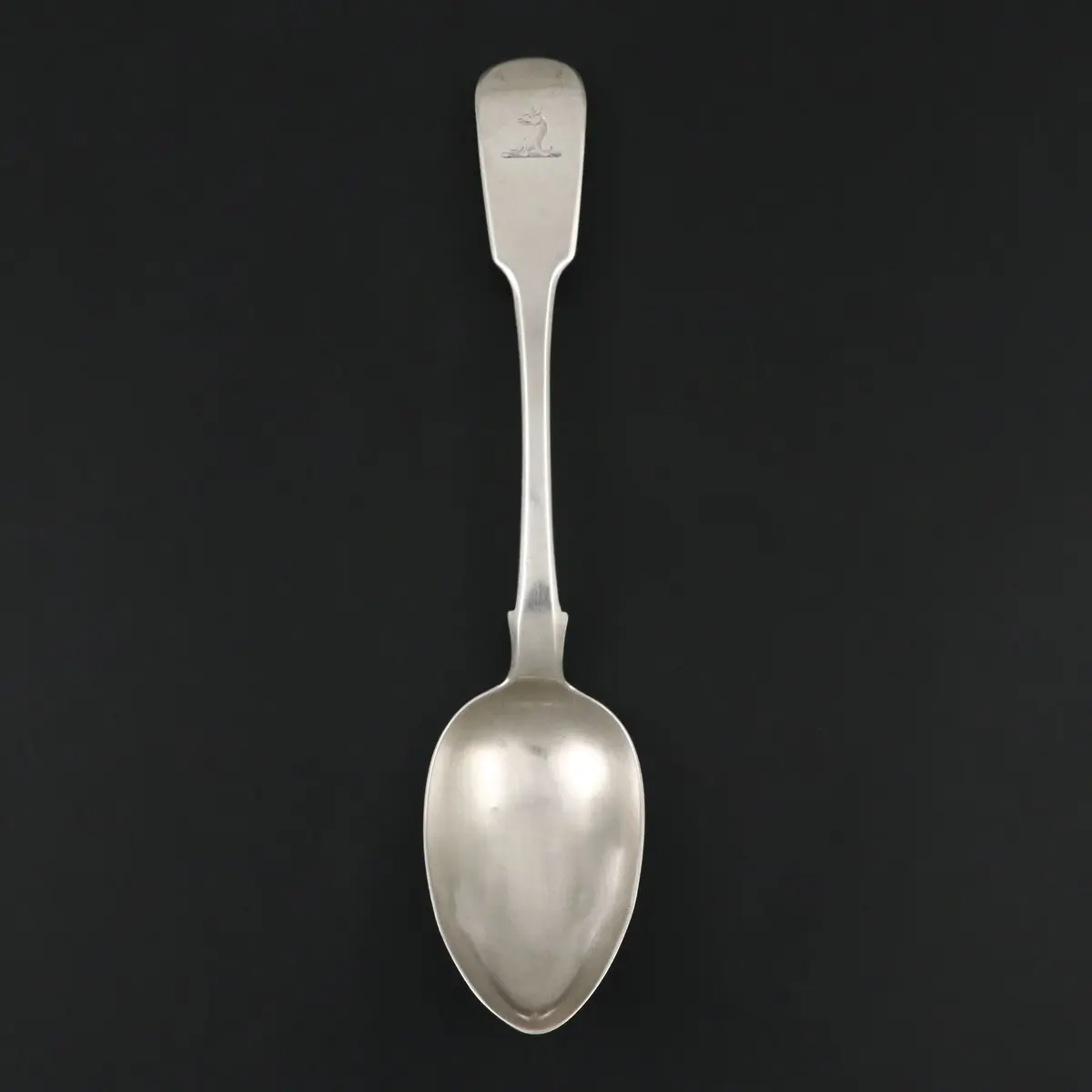 Antique William M. Traies English Sterling Silver Serving Spoon, 1824