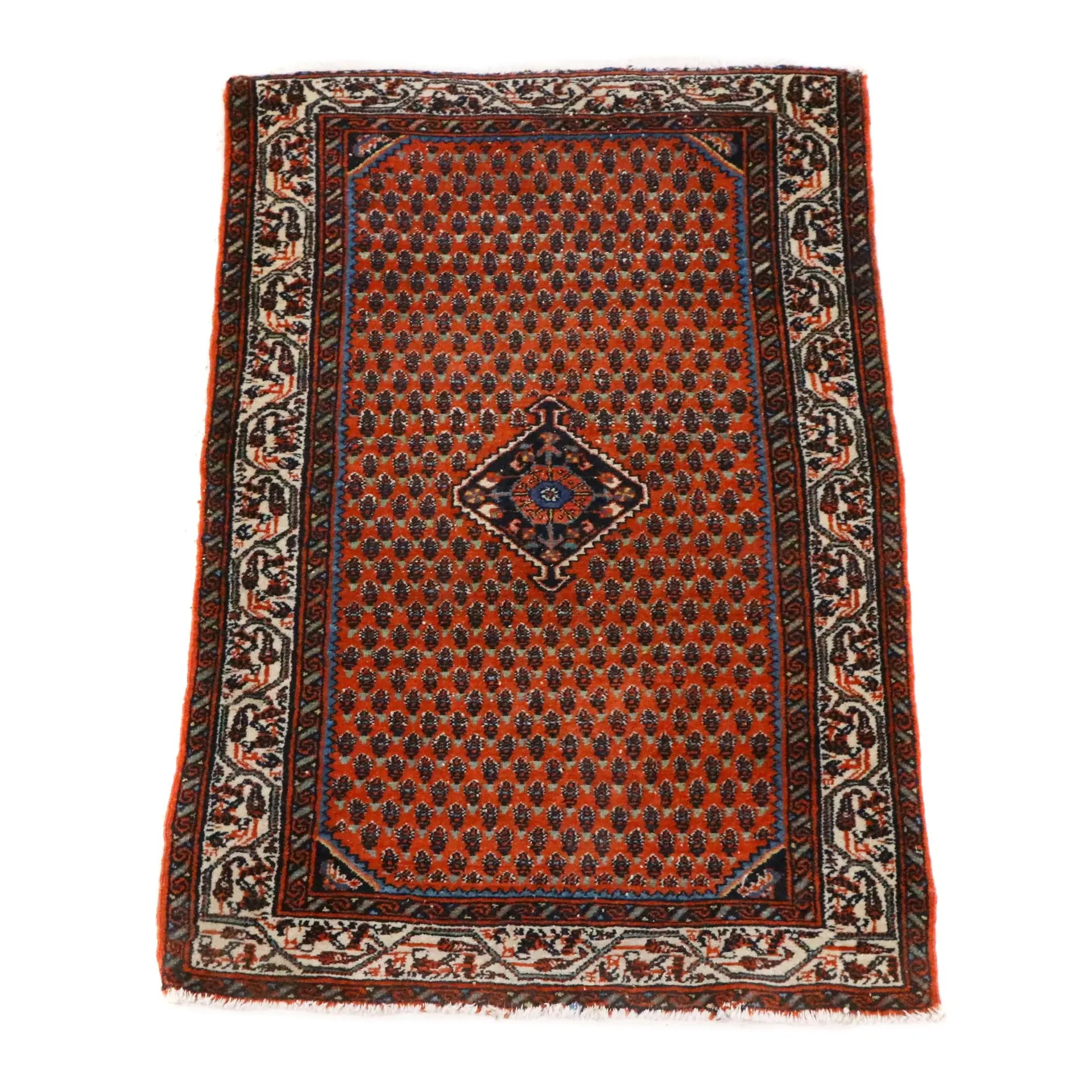 2'8 x 4'3 Hand-Knotted Persian Hamadan Accent Rug