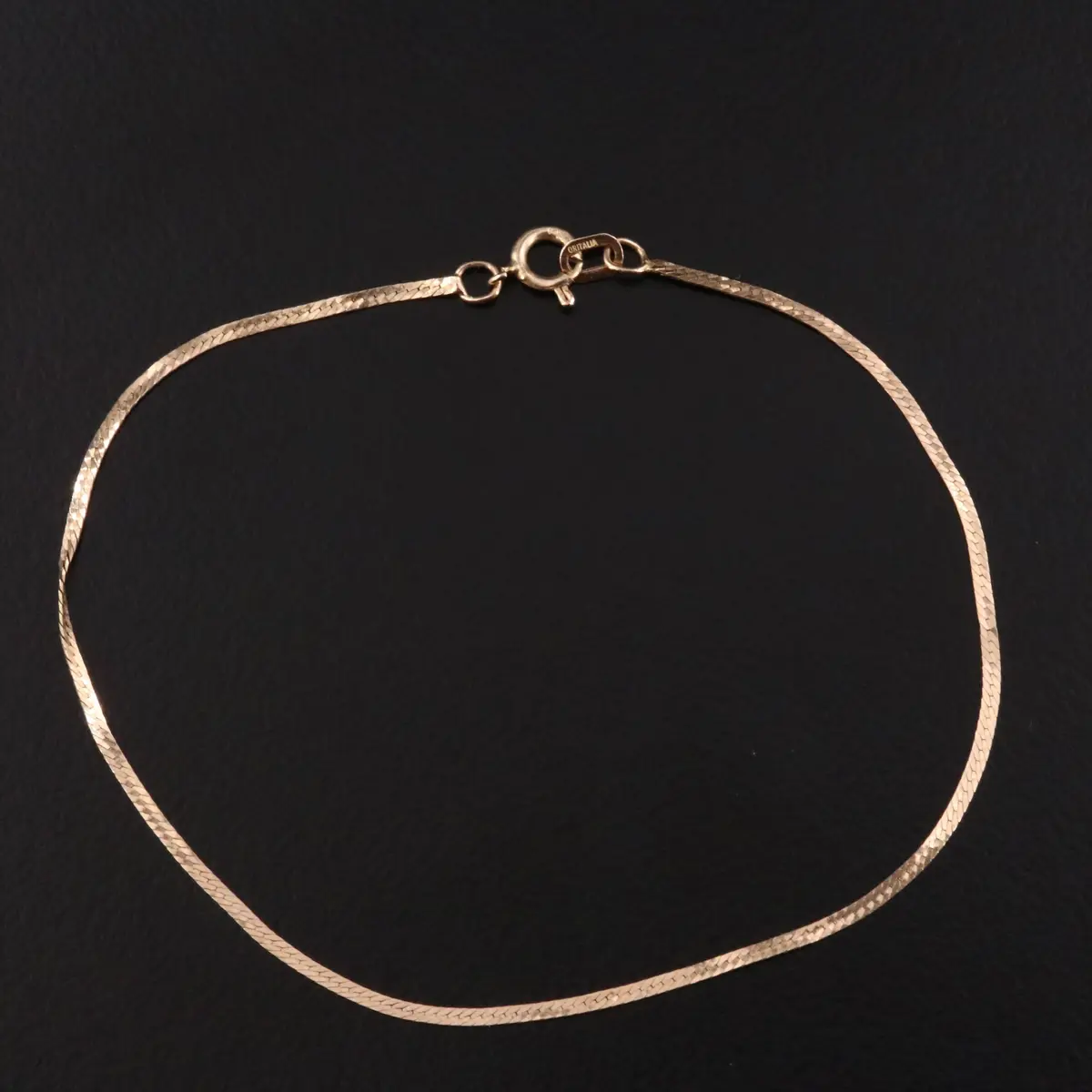 14K Herringbone Chain Bracelet