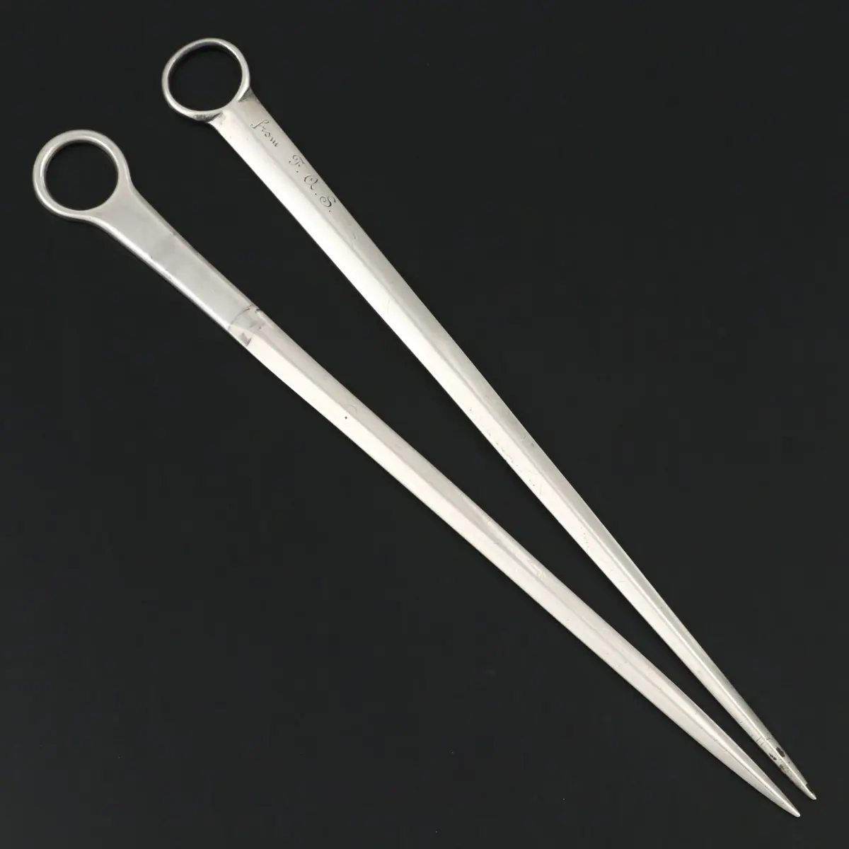 George III London Sterling Silver Hatelet Skewers, 1800 and 1808