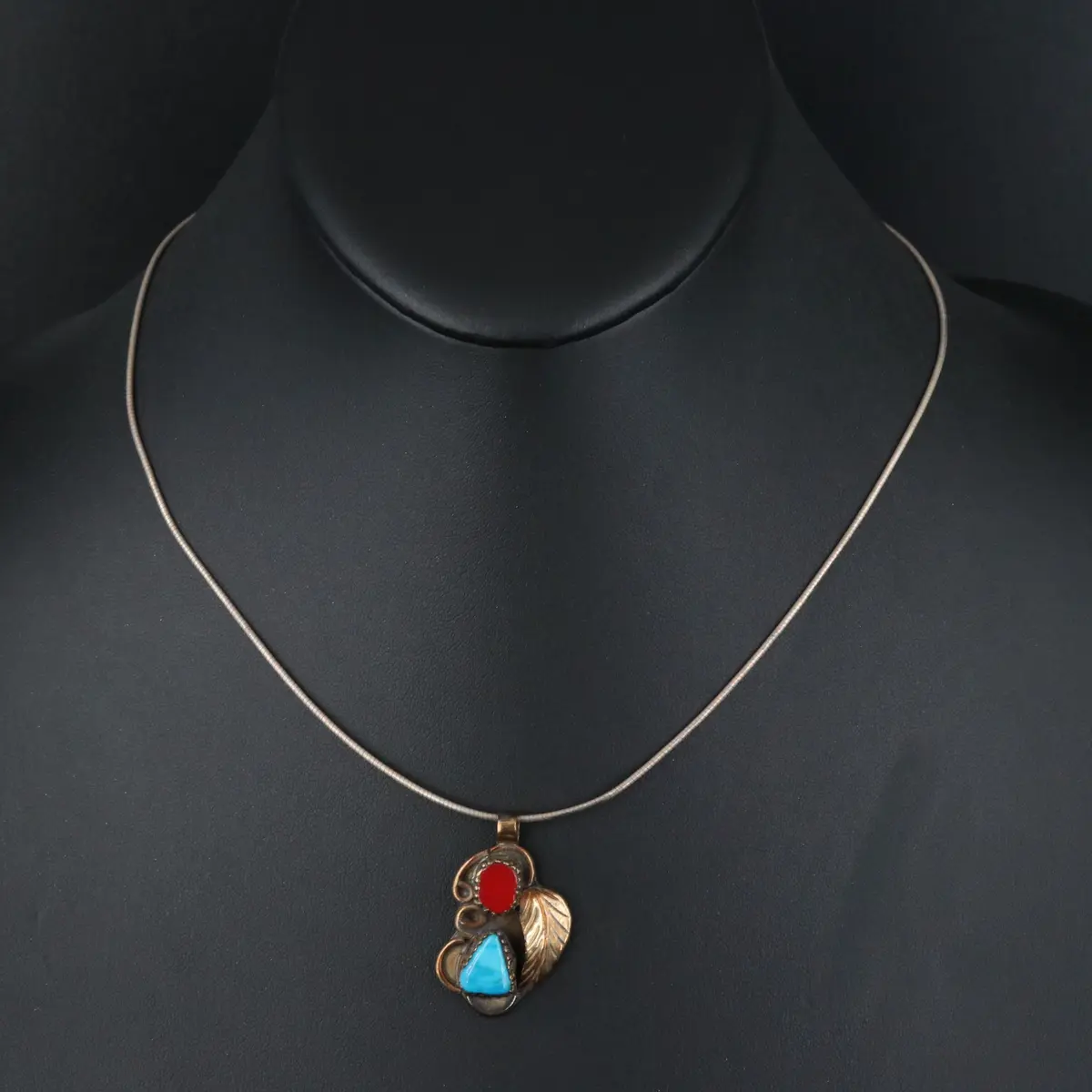 Faux Stone Pendant on Sterling Chain