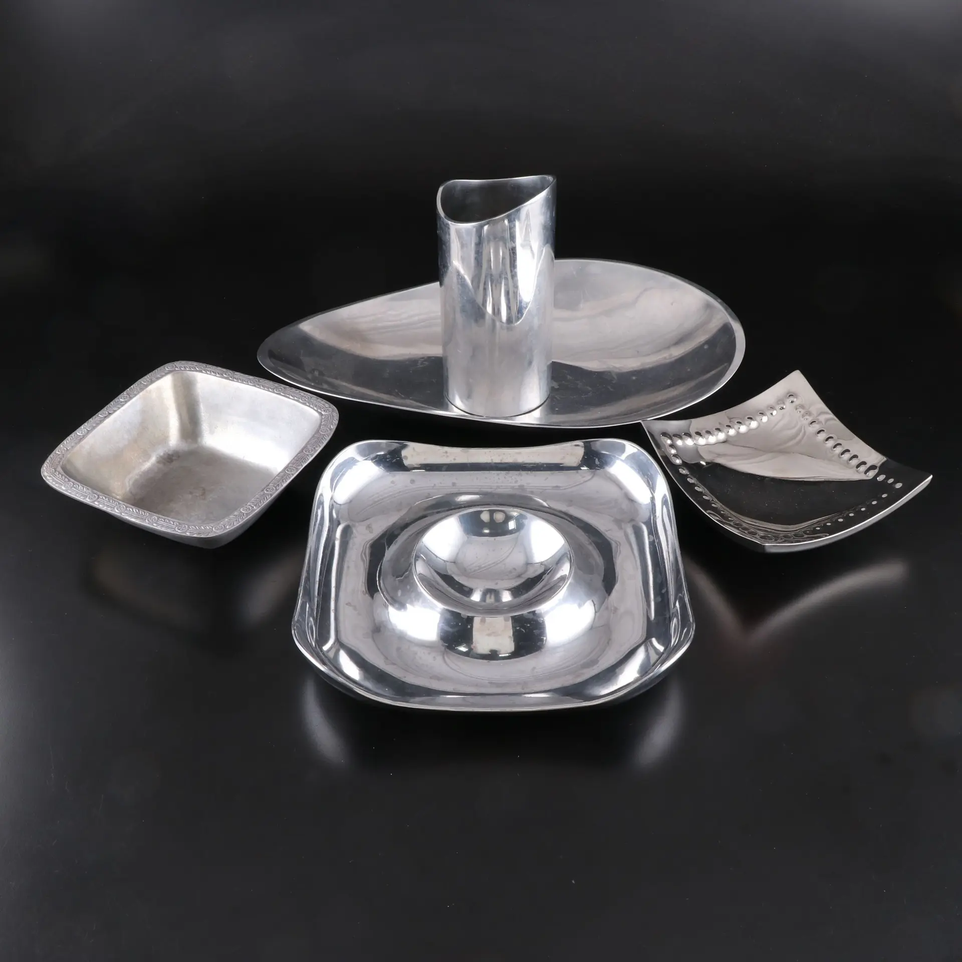 Wilton Armetale Aluminum Chip and Dip with Joseph Abboud Bowl & Other Tableware