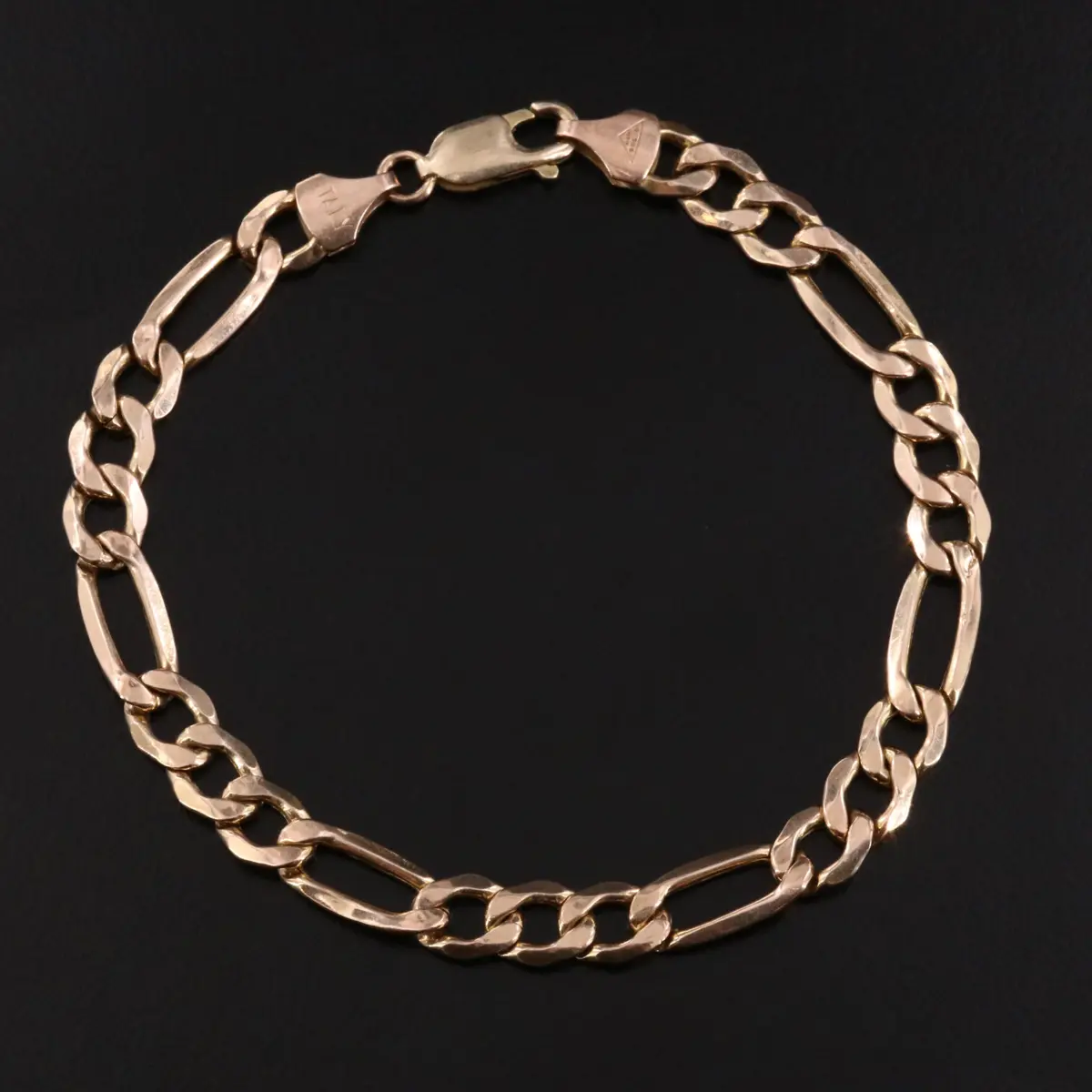 10K Figaro Chain Bracelet