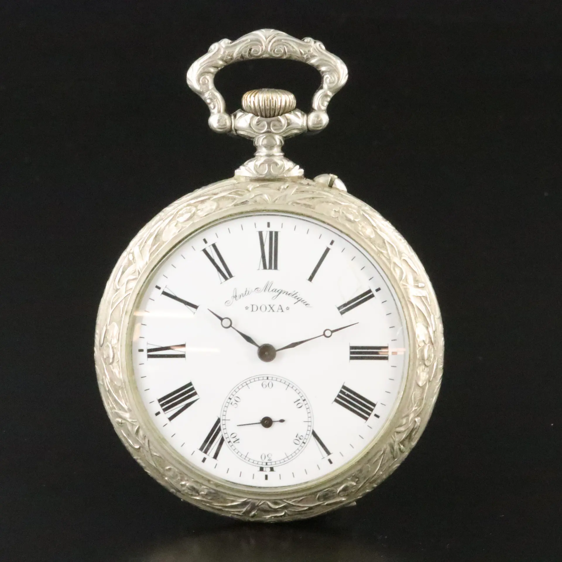 Early 1900's Doxa Anti-Magnetique Goliath Swiss Pin Set Pocket Watch