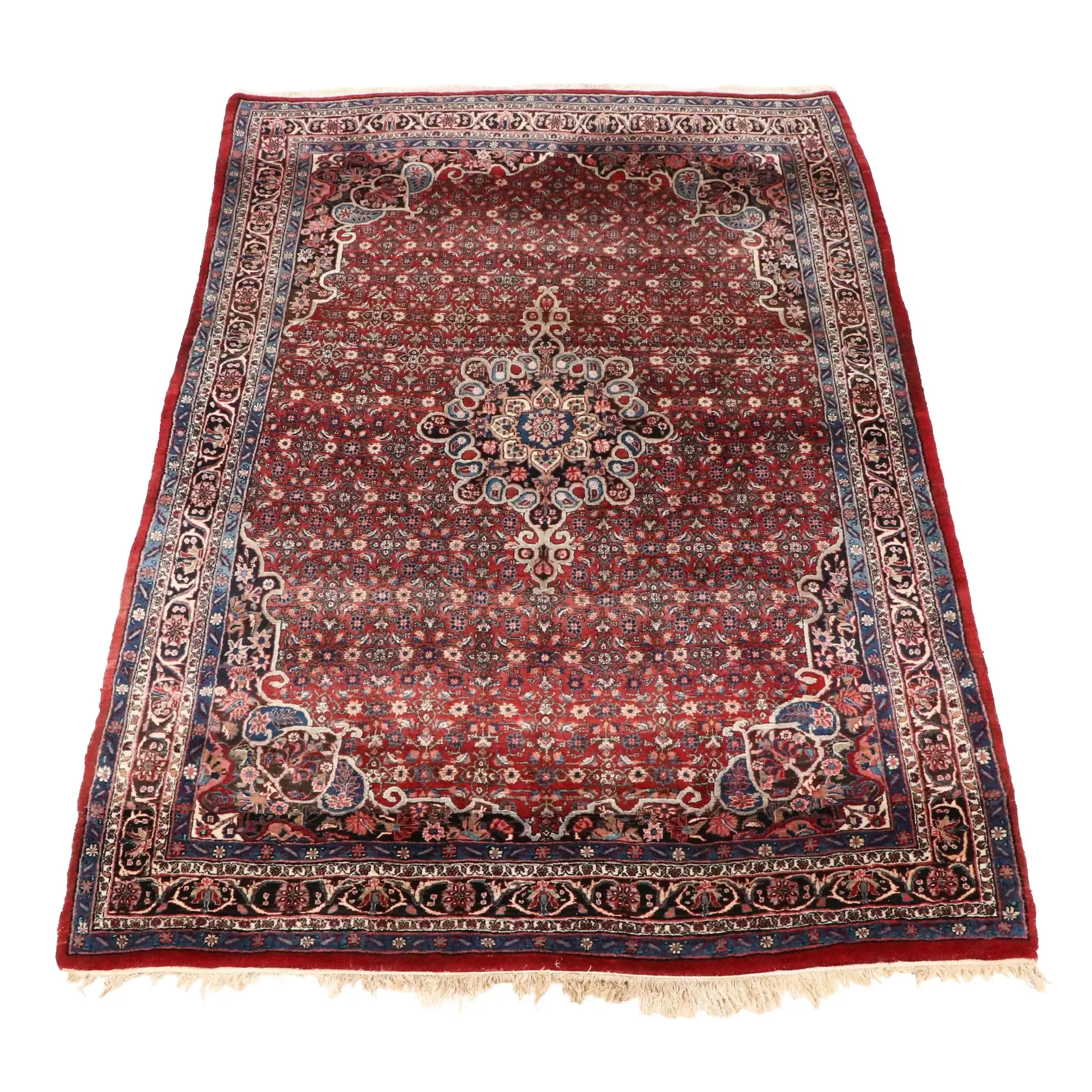 7'2 x 11' Hand-Knotted Persian Bijar Area Rug
