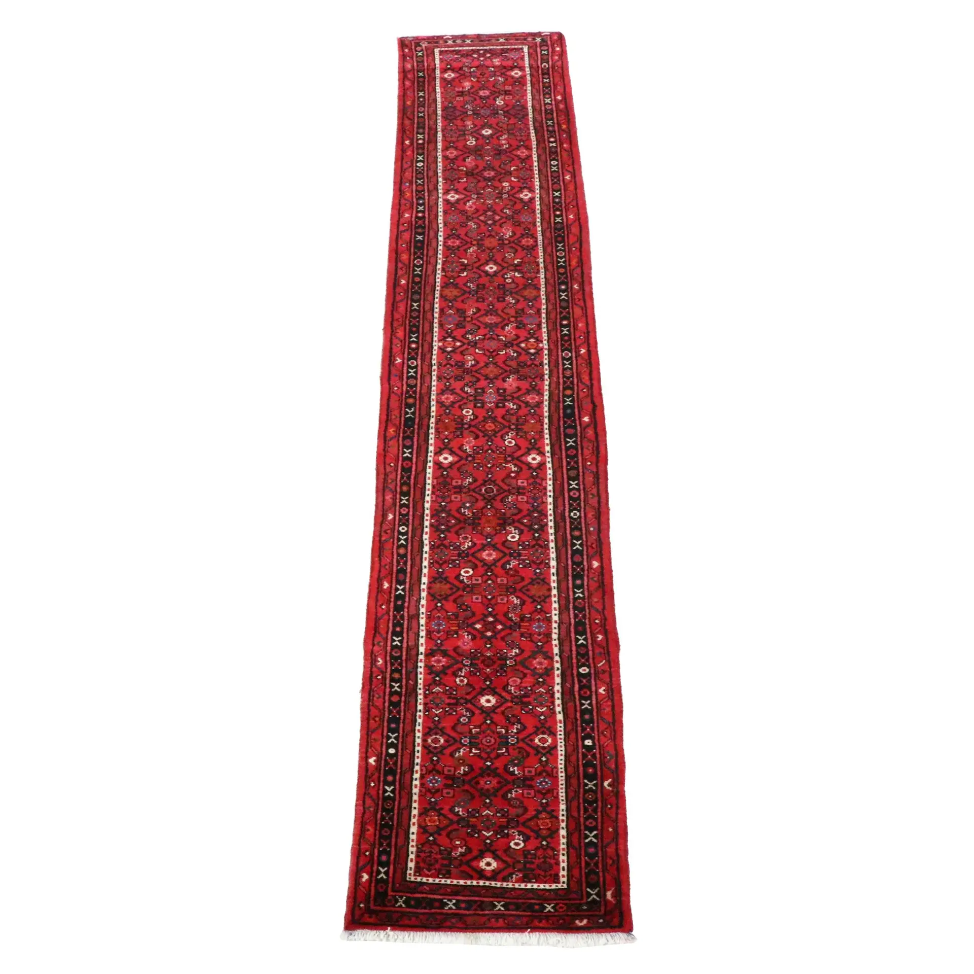 2'9 x 13'10 Hand-Knotted Persian Hamadan Carpet Runner