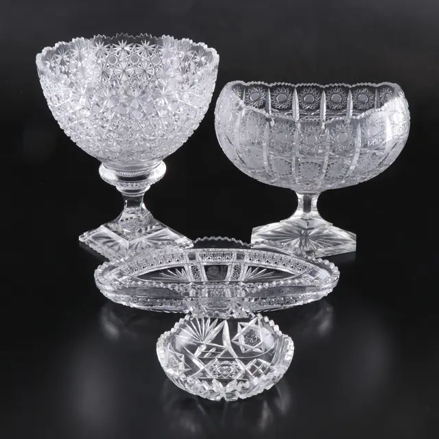 Crystal Compotes and Decorative Bowls, Vintage