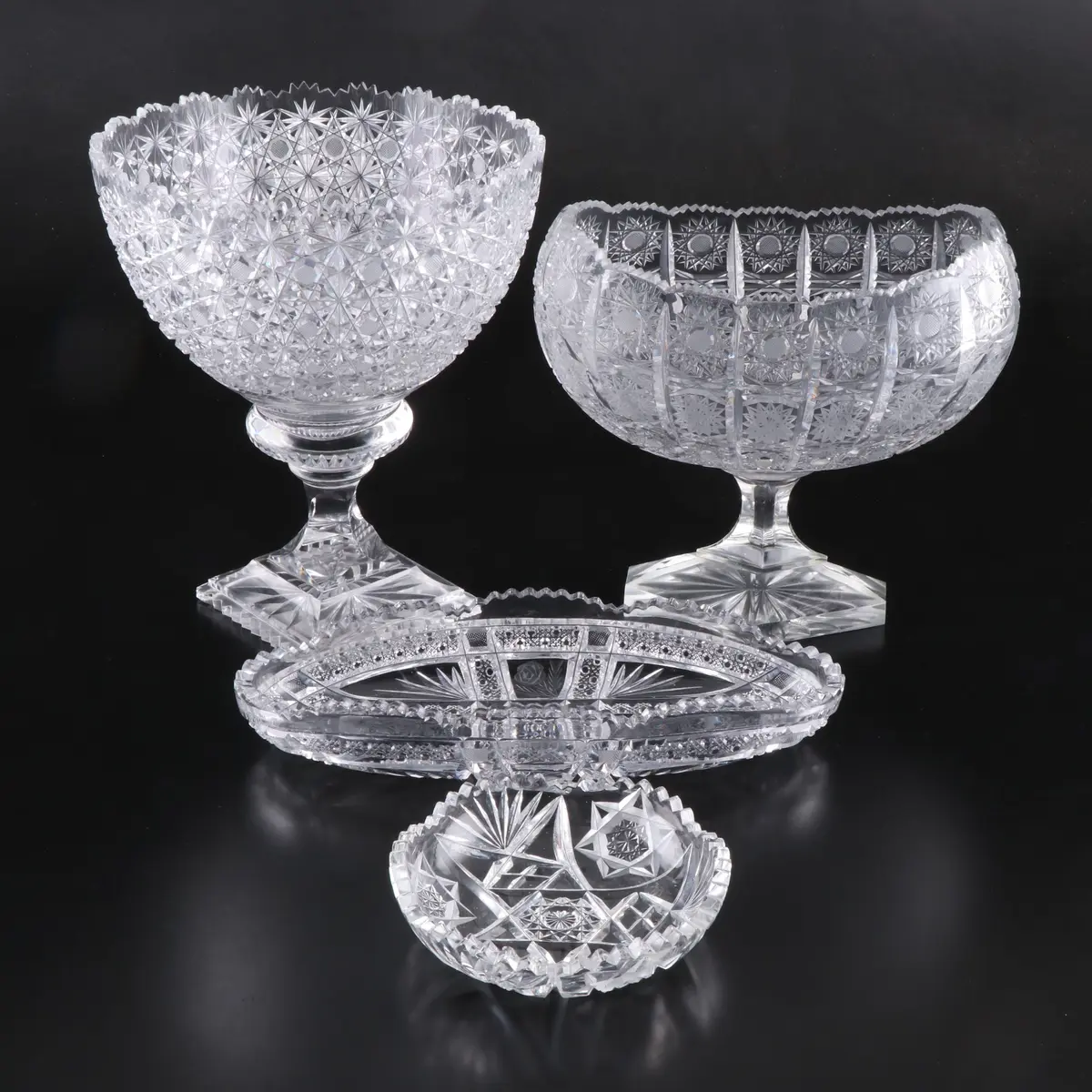 Crystal Compotes and Decorative Bowls, Vintage