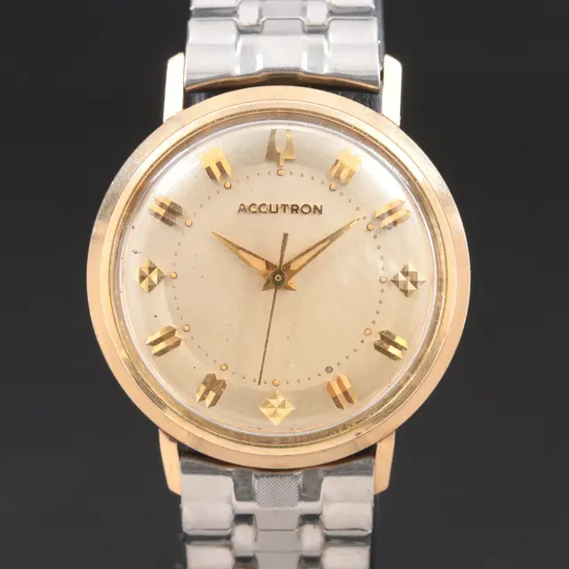 Bulova Accutron Vintage Gold-Filled Two Tone Dress Watch