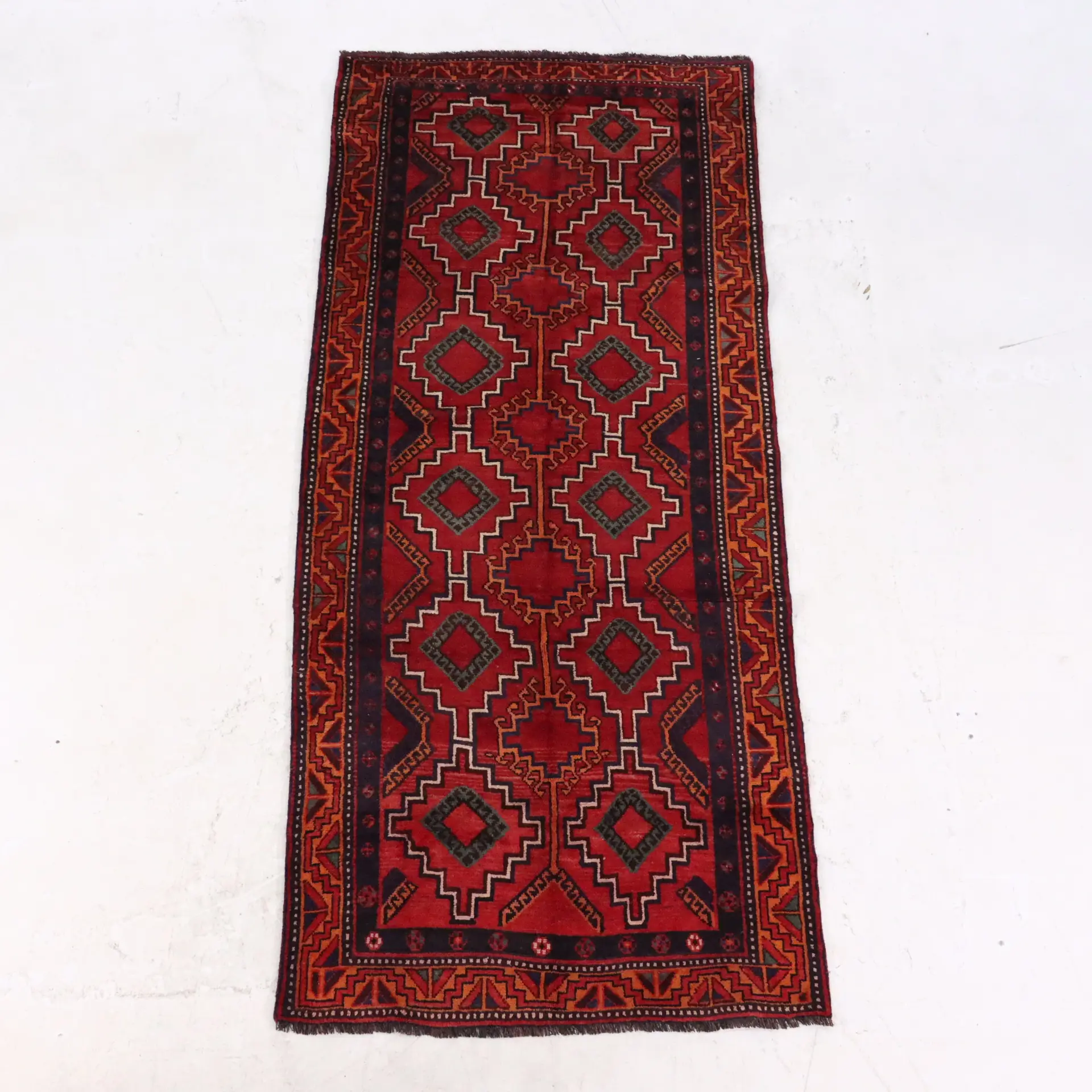 4'6 x 10'3 Hand-Knotted Persian Yalameh Area Rug