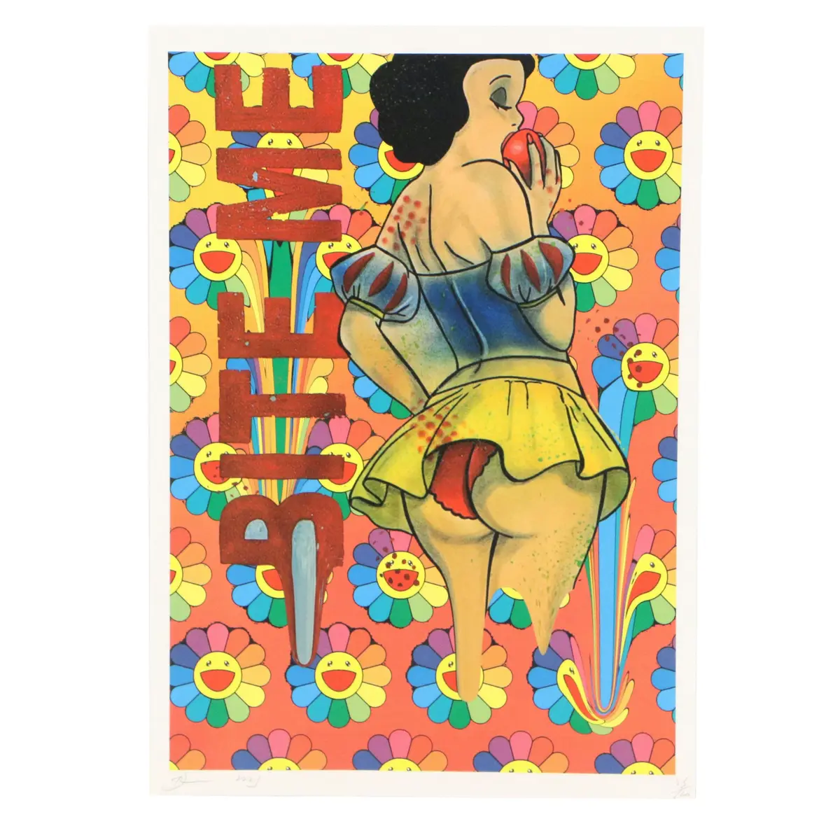 Death NYC Pop Art Graphic Print Homage to Snow White x Murakami