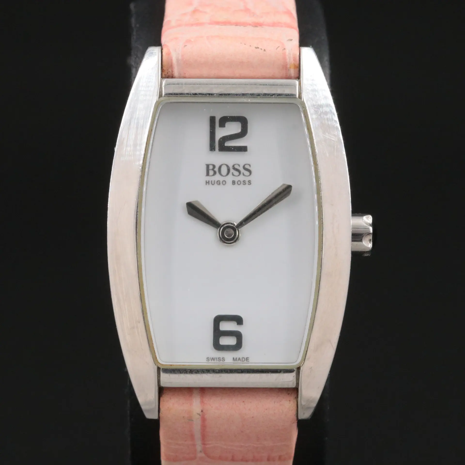 Boss Hugo Boss Tonneau Style Stainless Steel Swiss Quartz Watch