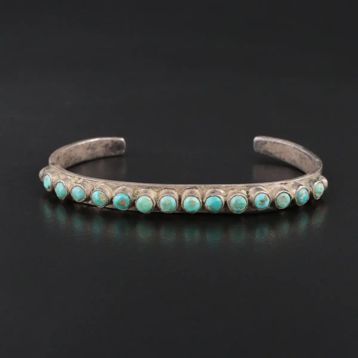 Vintage Western Sterling Turquoise Bracelet