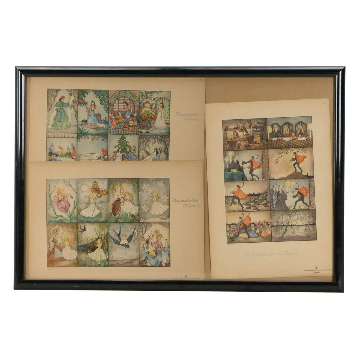 After Carla Husmann Fairy Tale Offset Lithographs from "Deutsche Märchen," 1940