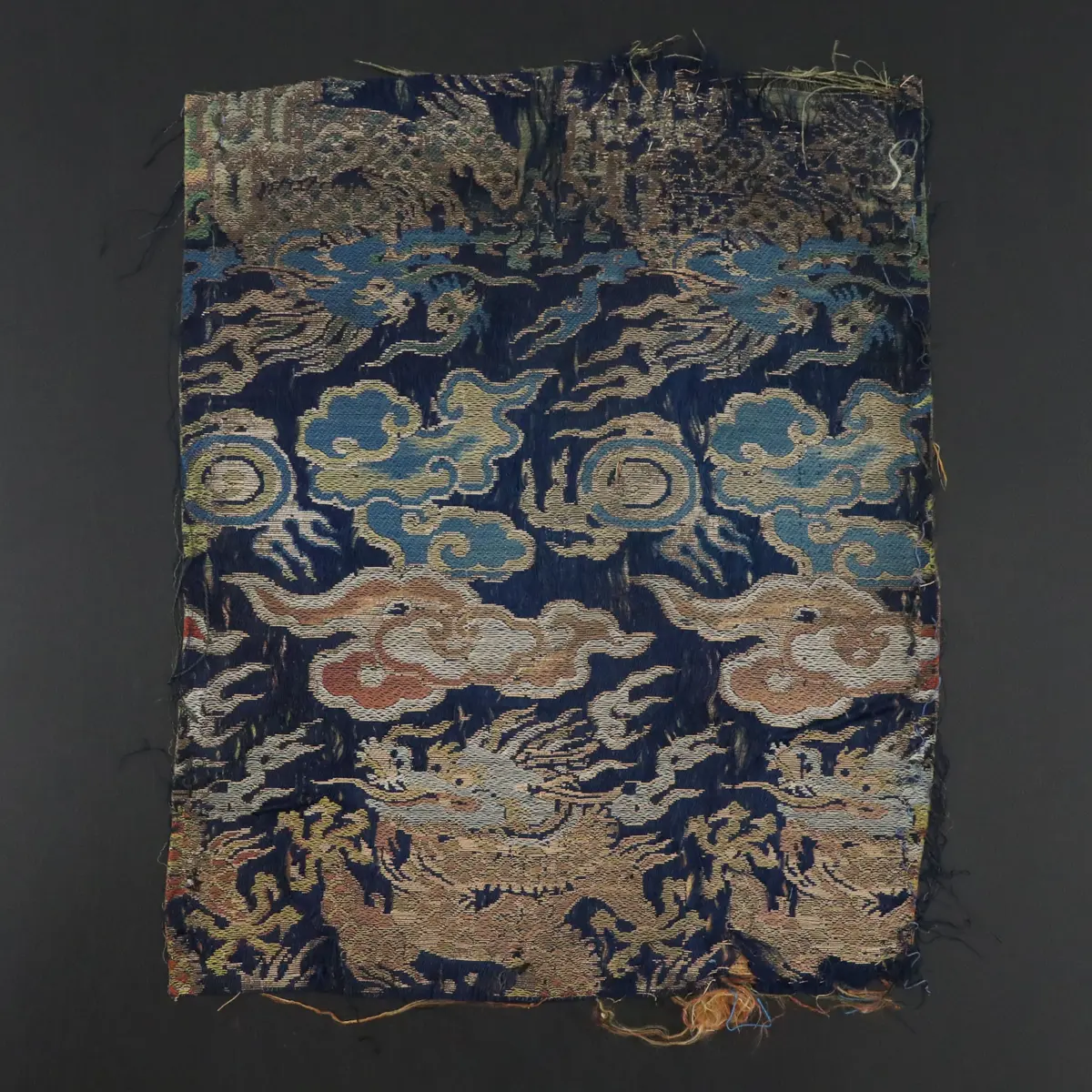 Antique Chinese Ming Dynasty Silk Textile Fragment