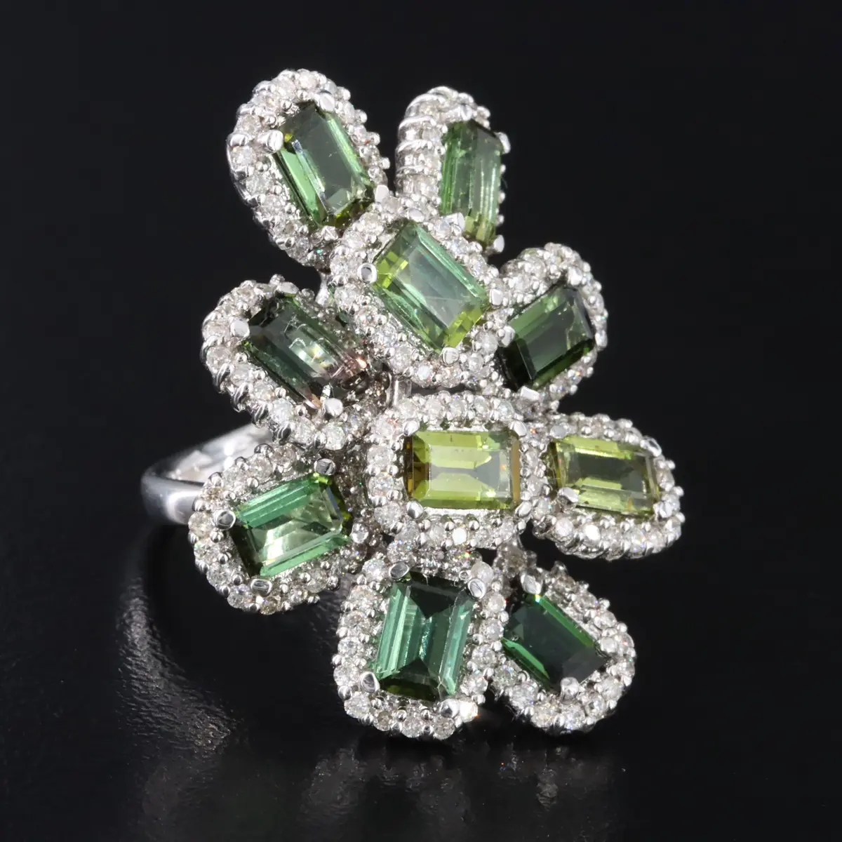 18K Tourmaline and Diamond Ring