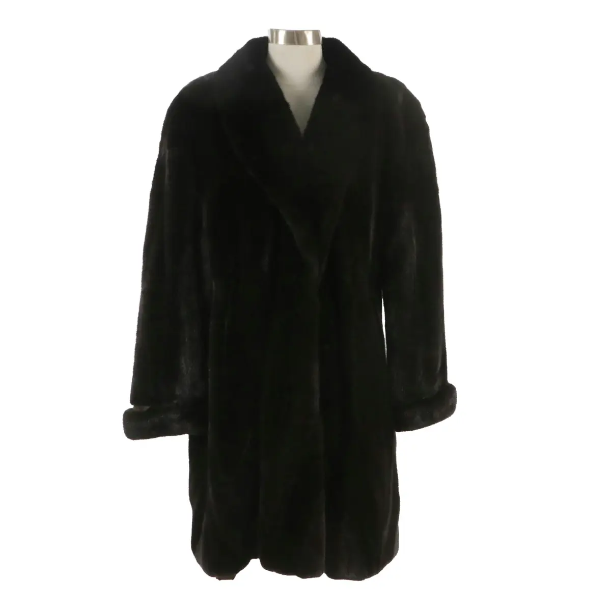 Mary McFadden Sheared Mink Fur Oversized Coat