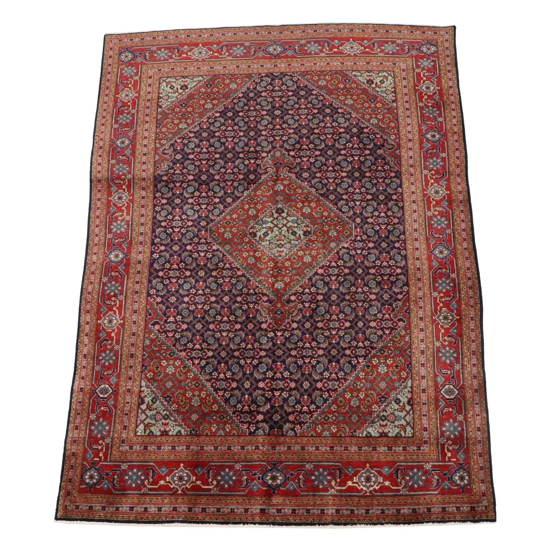 6'3 x 9'2 Hand-Knotted Persian Bijar Area Rug