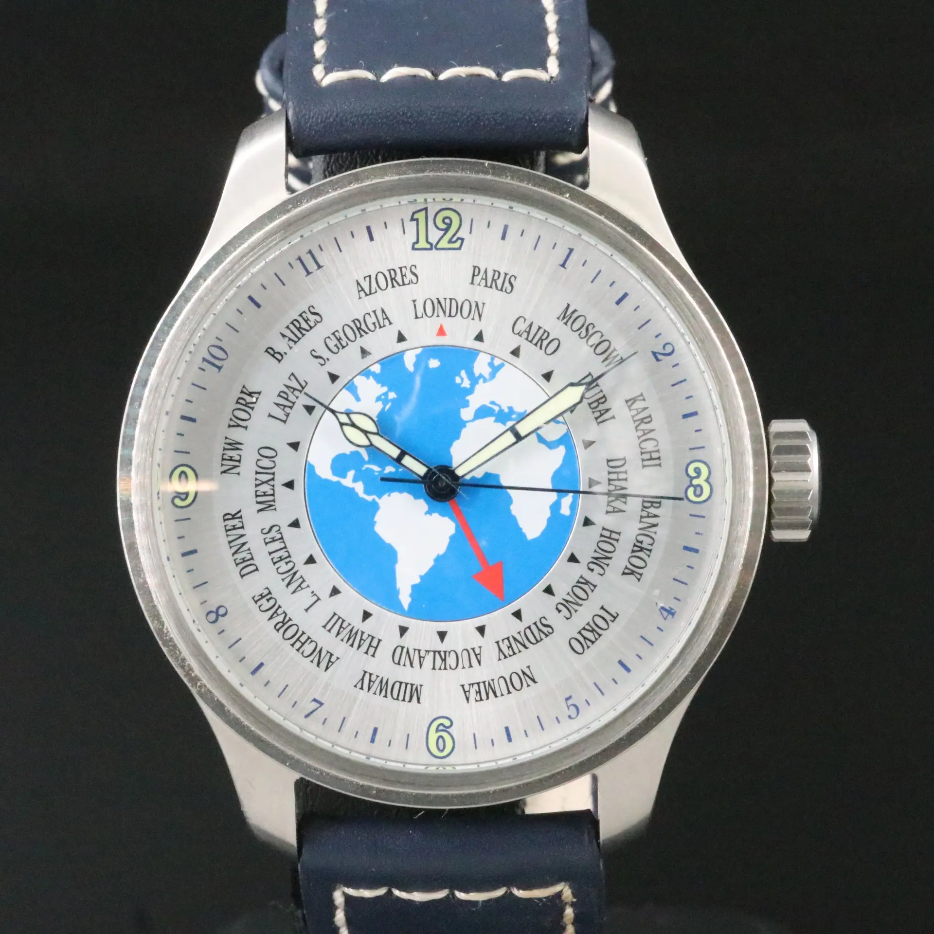 Zeno-Watch Basel Pilot GMT World Timer Swiss Automatic Watch
