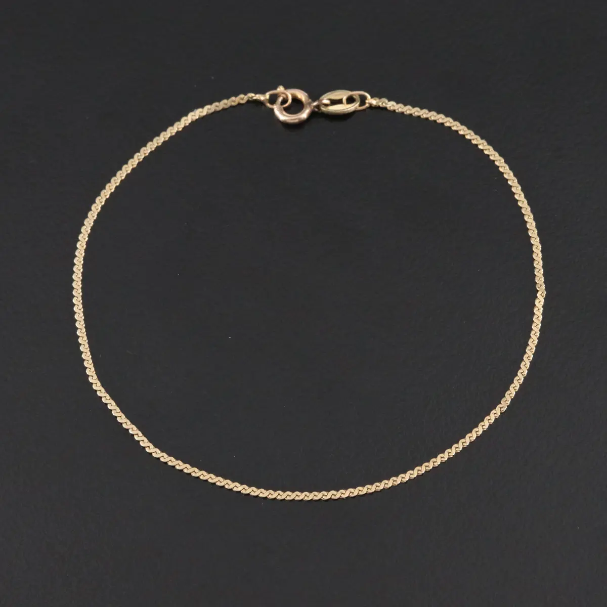 14K Serpentine Chain Bracelet
