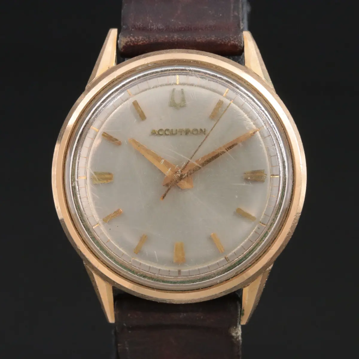 Bulova Accutron Gold Tone Stainless Steel Watch