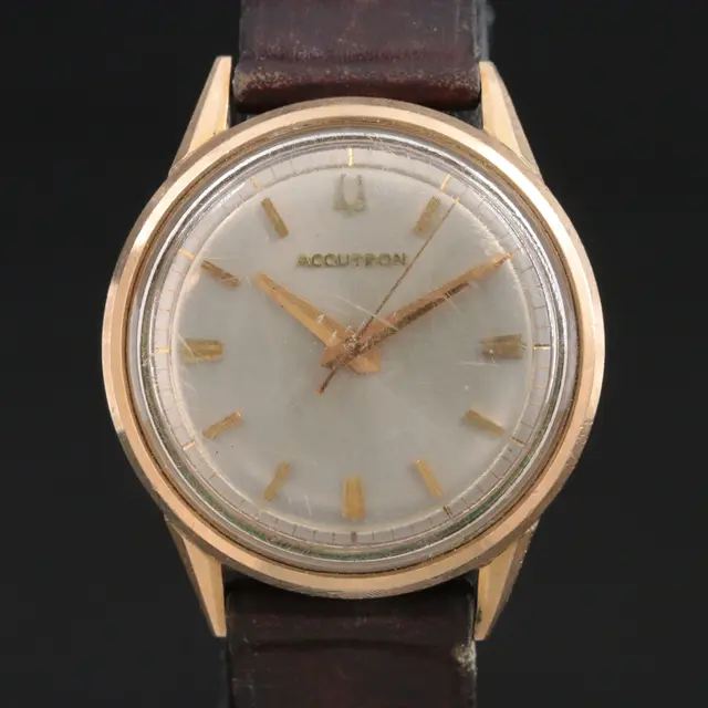 Bulova Accutron Gold Tone Stainless Steel Watch
