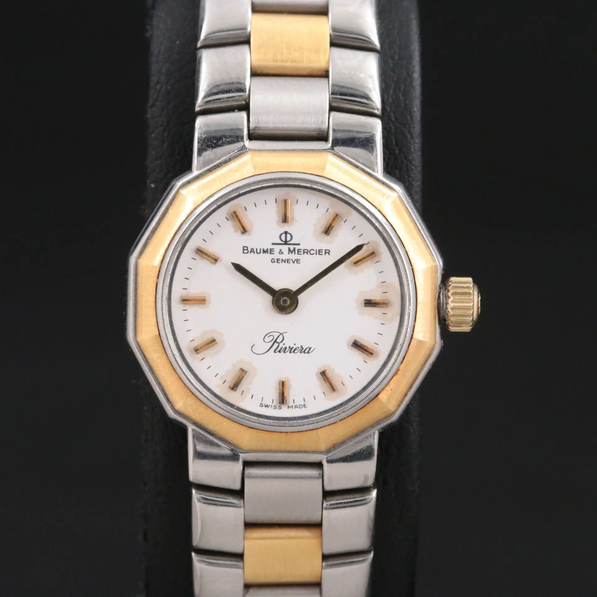 Baume & Mercier Riviera 18K & Steel Modified Quartz Watch