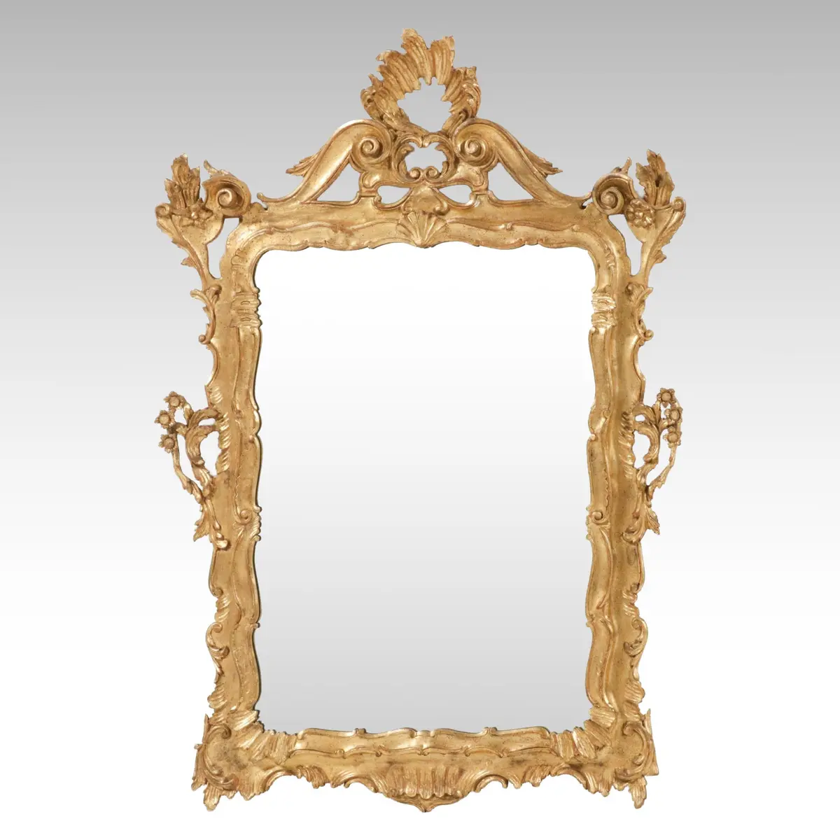 Large John Widdicomb Co. Italian Rococo Style Giltwood and Composition Mirror