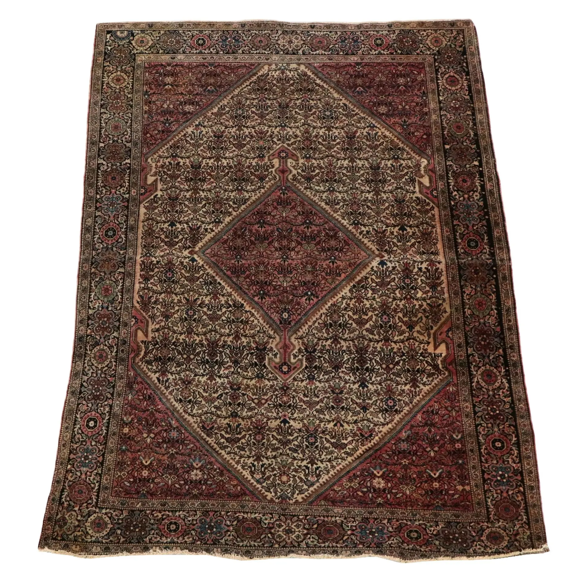 4'1 x 6'4 Hand-Knotted Persian Bijar Area Rug