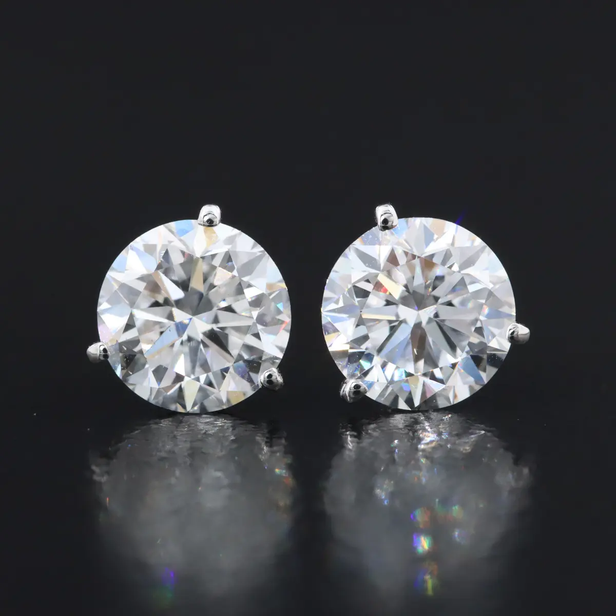 14K 2.02 CTW Lab Grown Diamond Solitaire Earrings