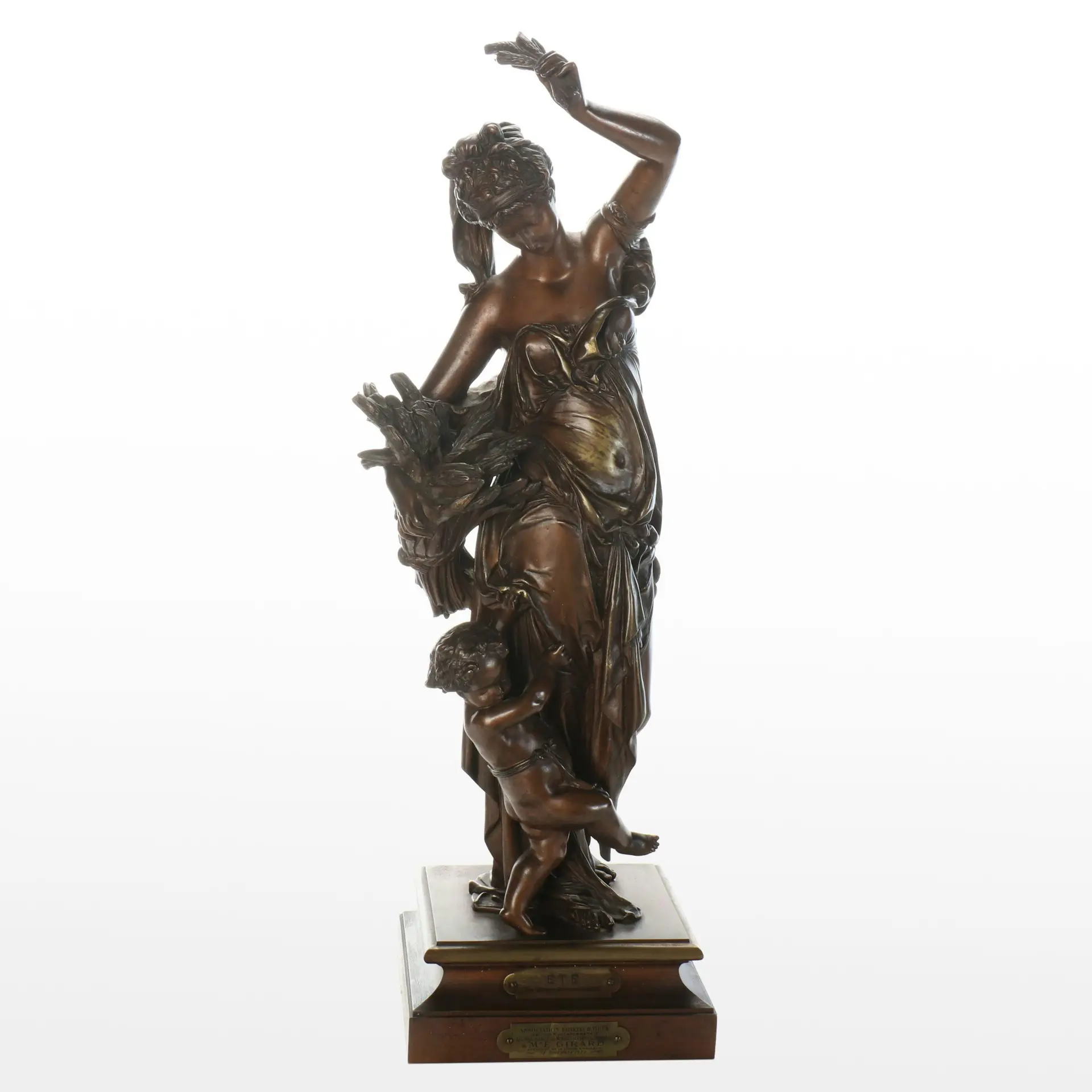 Art Nouveau Sculpture After Garrier-Belleuse "Été" Presentation Figure