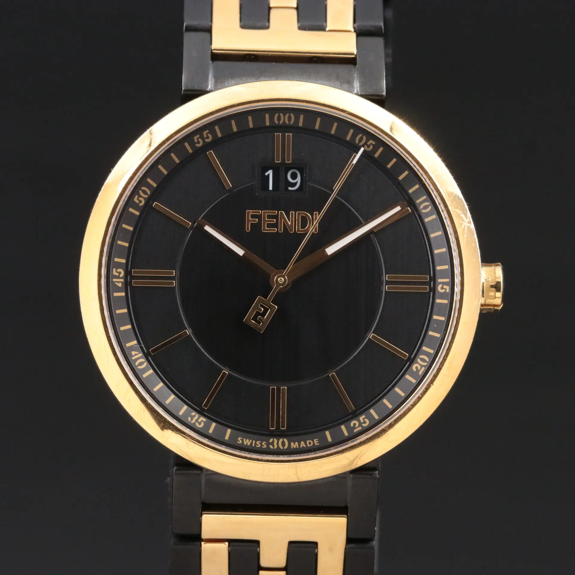 Fendi 100 Series Two-Tone Stainless Steel Swiss Quartz Watch