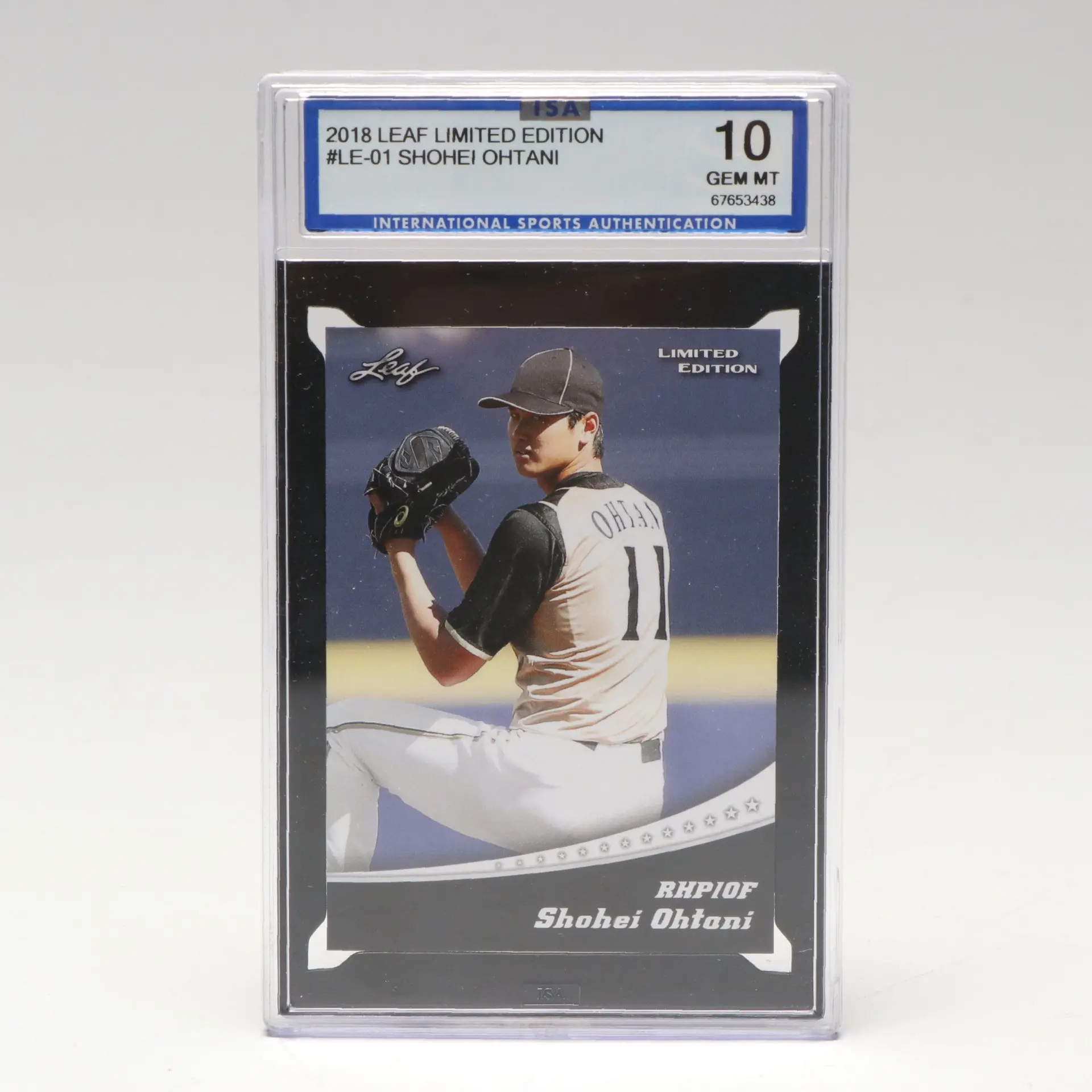 2018 Leaf Shohei Ohtani Limited Edition Slabbed Rookie Year Baseball Card