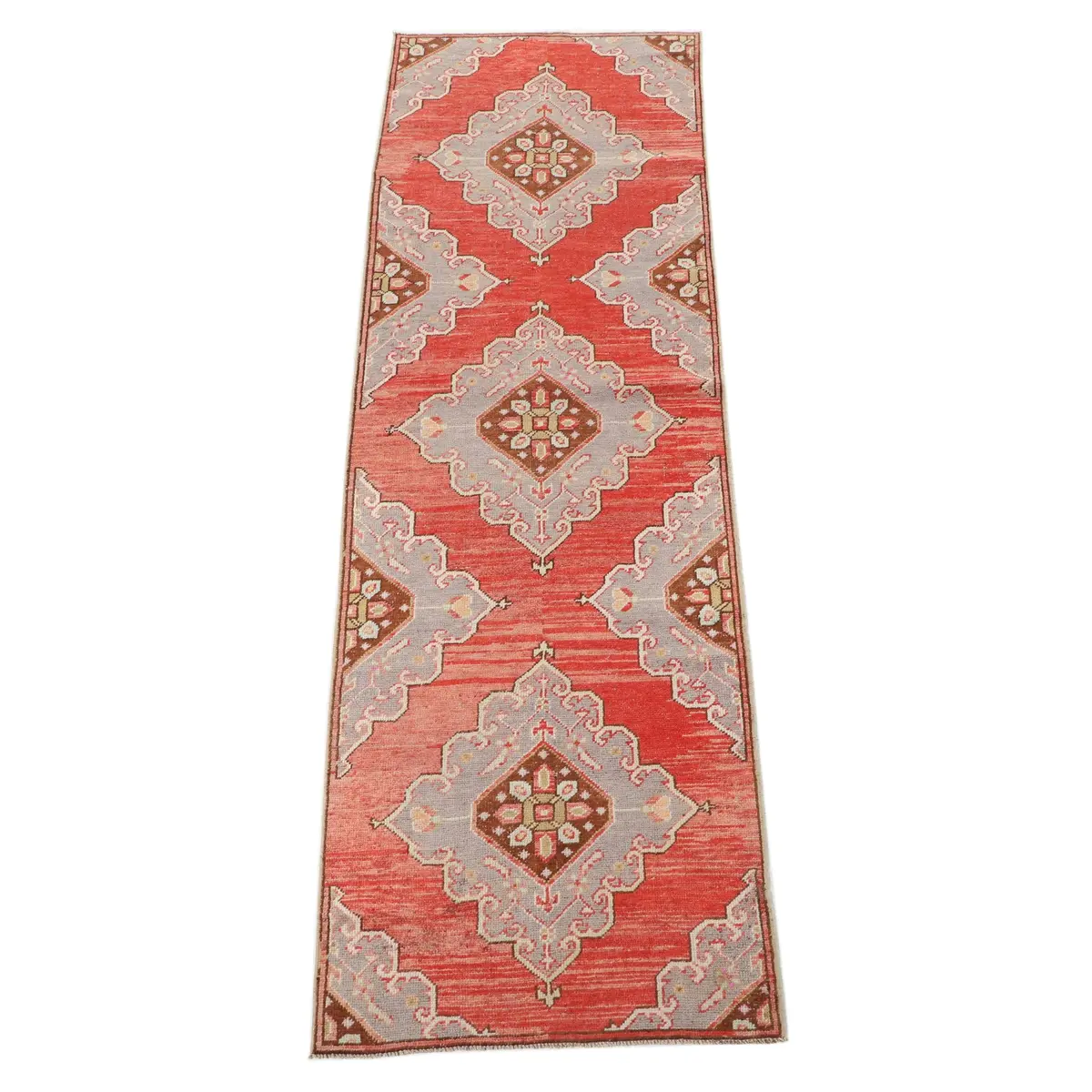3' x 9'10 Hand-Knotted Turkish Taşpınar Carpet Runner Long Rug
