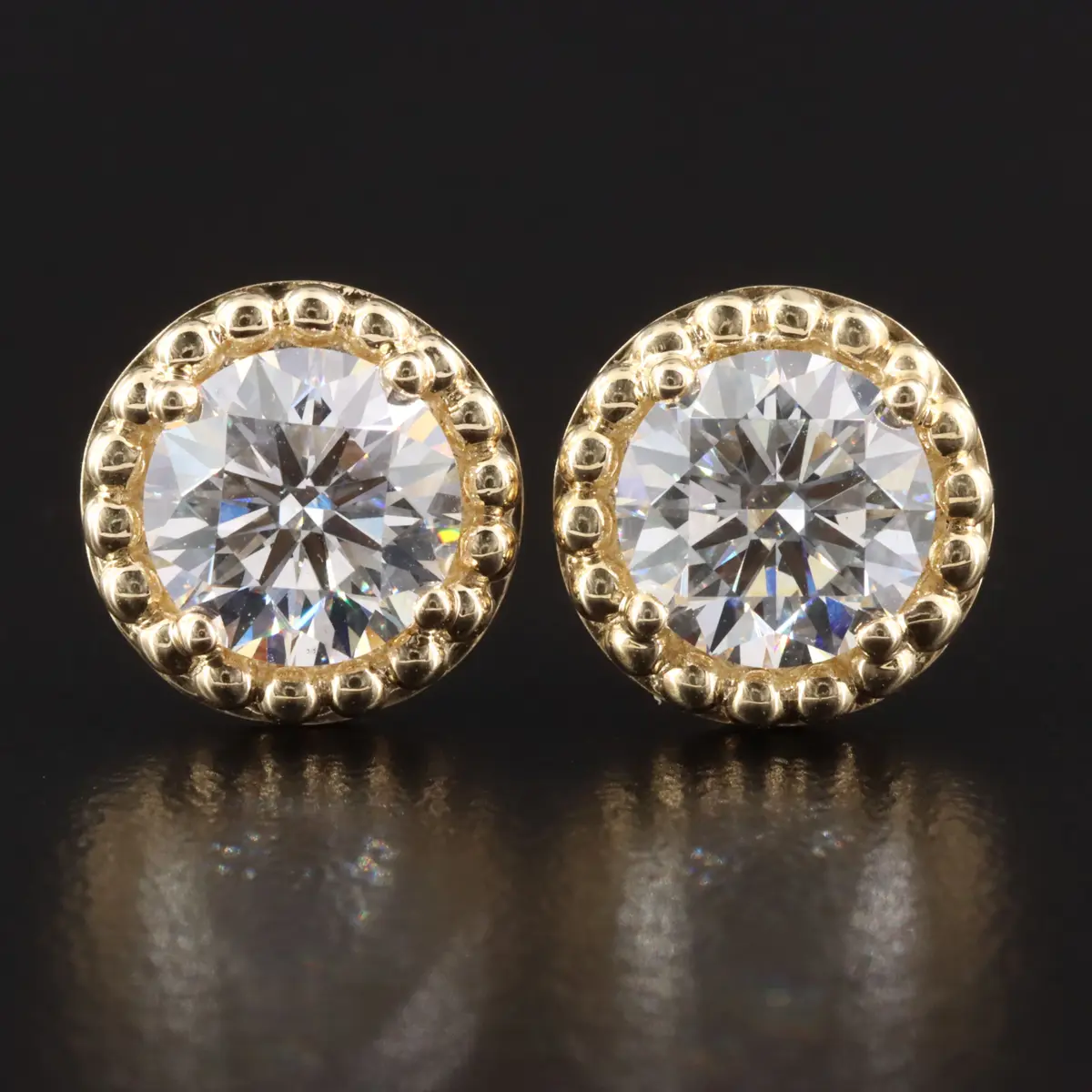 14K 2.03 CTW Diamond Earrings with IGI Reports
