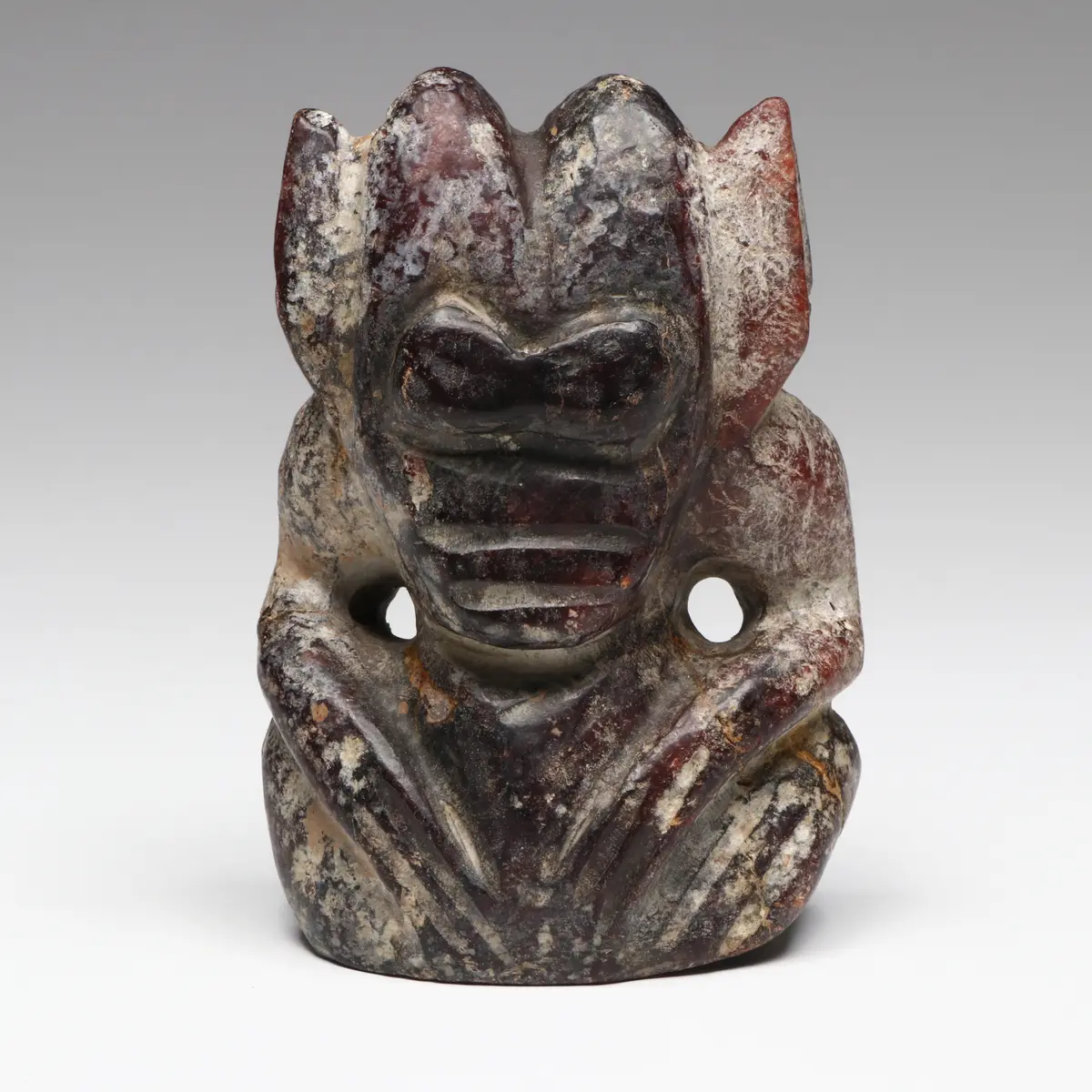 Chinese Hongshan Archaistic Style Carved Shamanic Spirit Pendant
