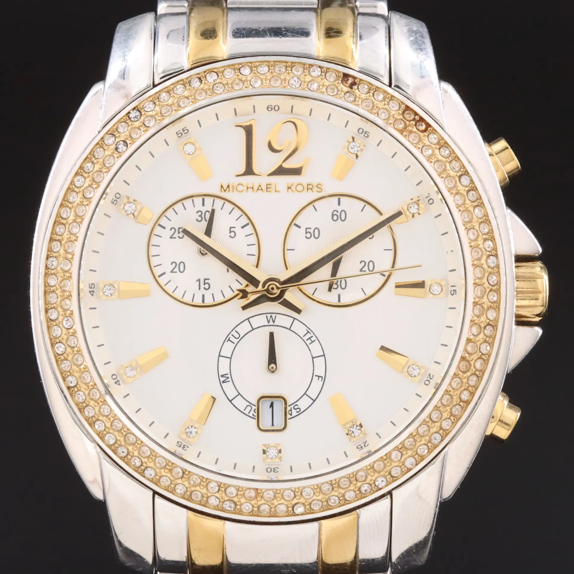 Michael Kors Classic Glitz Series Two Tone Quartz Watch #MK- 5603