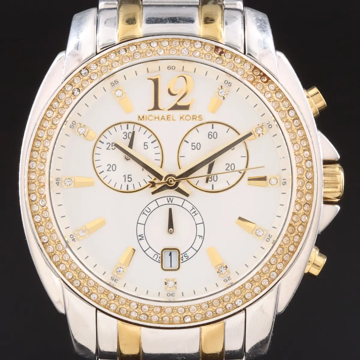 Michael Kors Classic Glitz Series Two Tone Quartz Watch #MK- 5603