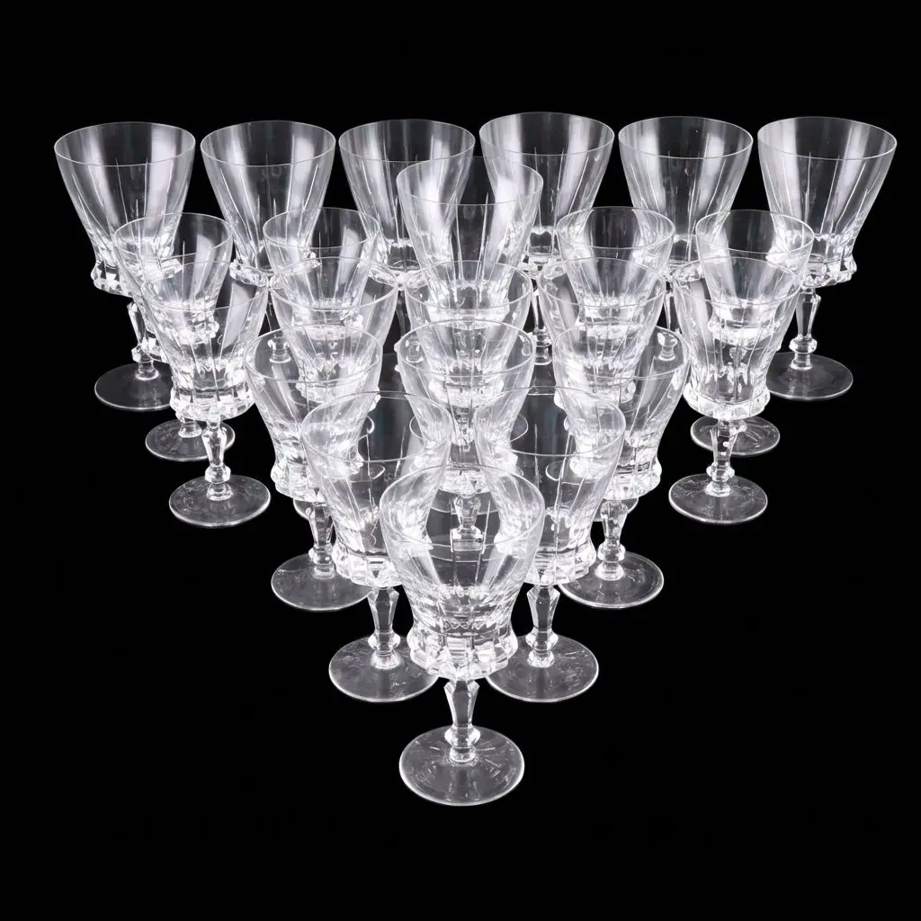 Gorham "Pristine" Cut Crystal Stemware, Late 20th C.